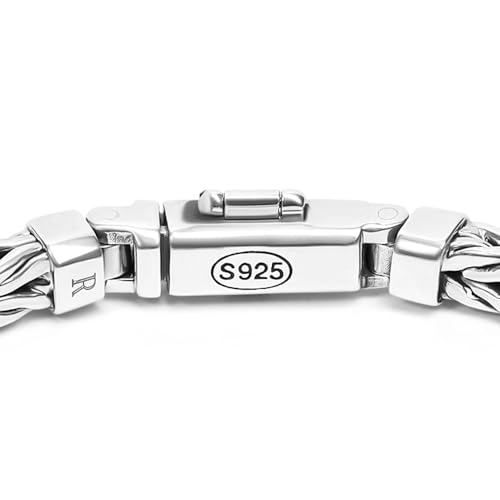 925 Sterling Silver Handmade Braided Bracelet For Men Crein4