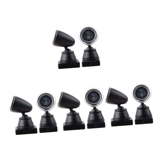 JEWEDECO 4sets Railroad Train Signal Light Mini Model Sturdy Construction Realistic Simulation Table Spotlight for Decorative Use 2pcs*4