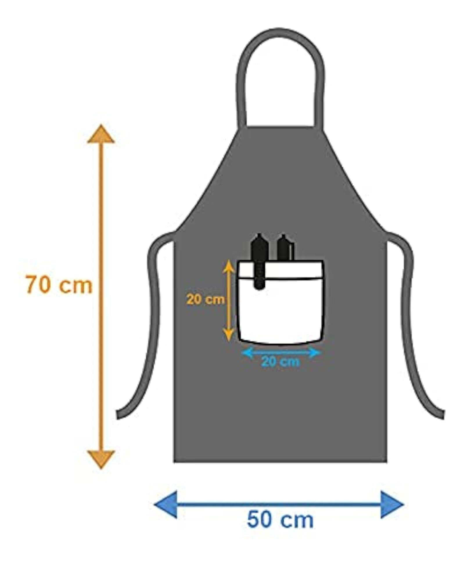 Unisex Kitchen Checkered Design Apron with Pocket