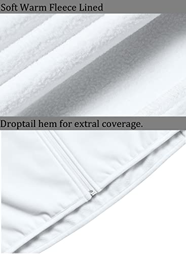 Fit Space Men's Lightweight Vest Softshell Sleeveless Windproof Jacket With Zipper Pocket Cycling Travel Hiking Running Golf (White,X-Large) #TOP3