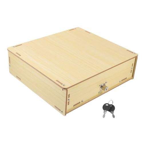 SAFIGLE Vassoio Portadenaro in Legno Bianco per Cassetto con Scomparti Multipli Organizer Multiuso per Monete Banconote e Carte Portaoggetti da Scrivania per Ufficio e Aula