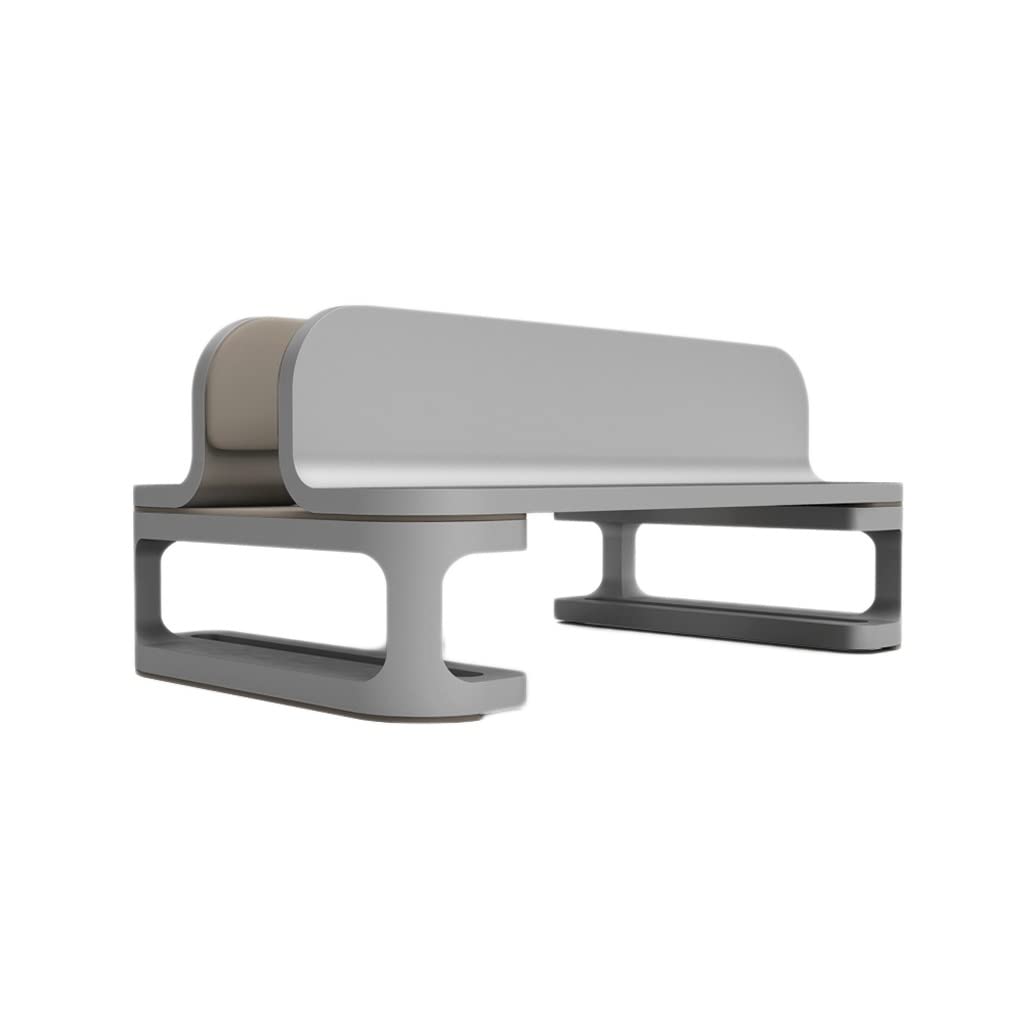 Laptop Vertical Bracket Aluminum Alloy Desktop Storage Vertical Clip Rack Bracket Computer Vertical Rack (Color : Grey)