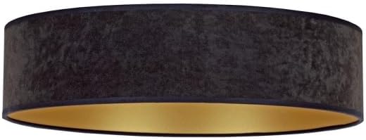 Цлосе-уп view of the Brilagi VELVET SMART LED Ceiling Light, showing the black exterior and gold interior
