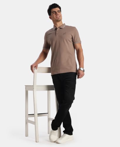 Image of Jockey 3911 Men Super Combed Cotton Rich Solid Half Sleeve Polo T-Shirt (Prints May Vary)