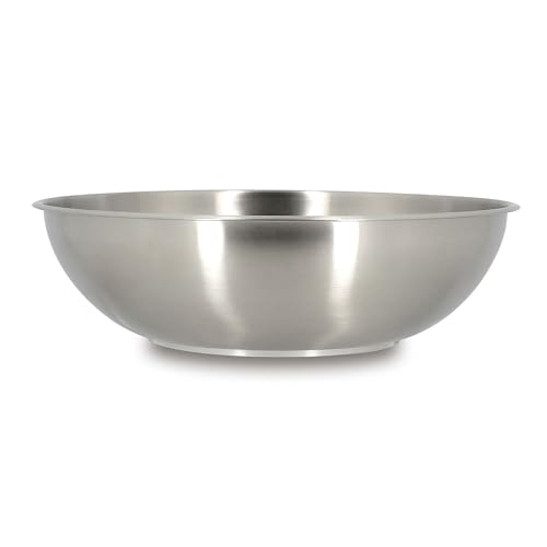 MENASTYL - Wok inox 18/10 amovible 28 cm Iris Inox sans PFAS - Tous feux dont induction, four, réfrigérateur et lave-vaisselle - Empilables et résistantes - Acier...
