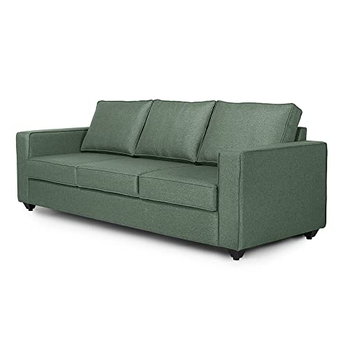 Image of Wakefit Sofa Set | 3 Year Warranty | Sofa 5 Seater, 5 Seater Sofa for Living Room, Wooden Sofa Set, Sofa Set 3+2 Seater - Napper(Omega : Green)