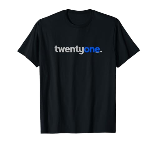 21st Birthday Shirt Idea for Him Men | Blue Twentyone Design T-Shirt