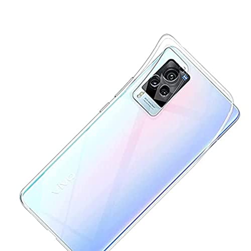 Image of NISHTECH for Vivo X60 Pro 5G / X60 5G Premium Transparent Hybrid Soft Slim Dust Proof Back Case Cover Silicone with Camera Protection