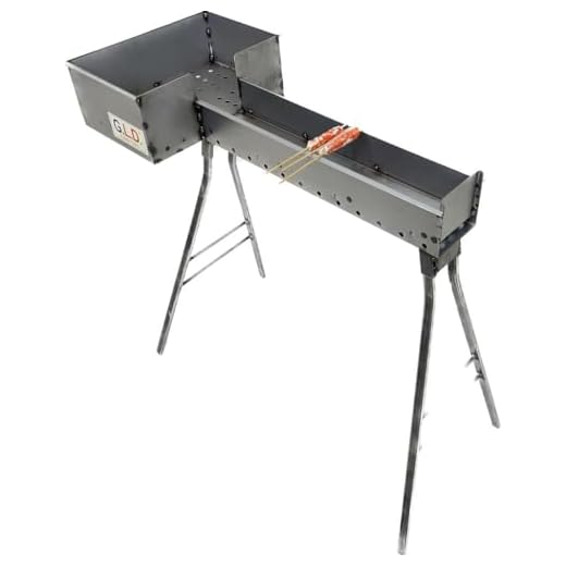 Fornacella canaletta barbecue GLD ORIGINALE per arrosticini 80 cm in ferro con testa 27x37 cm piedi staccabili originale Abruzzese con OMAGGIO