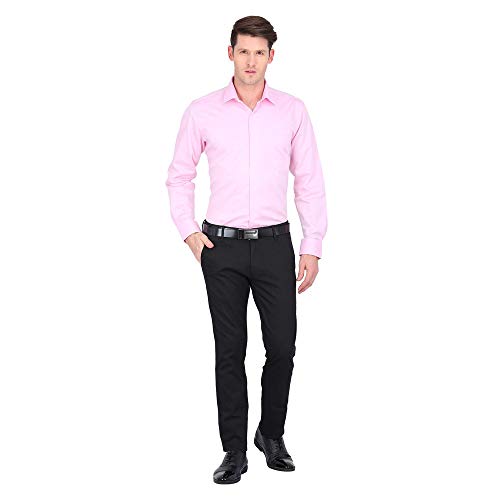 Image of Van Heusen Men's Regular Fit Formal Shirt (8907566270439 VHSF1M7683339 Light Pink Solid 39)
