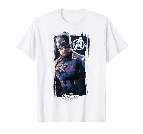 Marvel Avengers Endgame Captain America Logo Poster T-Shirt