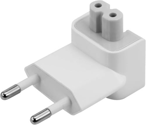 MultiAccesorios Reisestecker für Apple-Ladegerät, Ersatz für Netzteil, kompatibel mit MacBook, iPhone, iPad, Kurzschlussschutz, feuerfester Kunststoff, Weiß