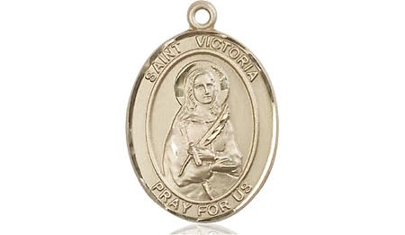14kt Gold Filled St Victoria Medal.