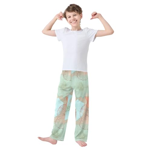 J JOYSAY Floral Hibiscus Blossom Beige Pajamas Pants Soft Long Pajama Bottoms Lounge Sleep Pants Size S-XL3