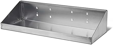 Triton Products 66186 Stainless Steel LocHook 18-Inch W by 6-1/2-Inch Deep Stainless Steel Shelf for Stainless Steel LocBoard