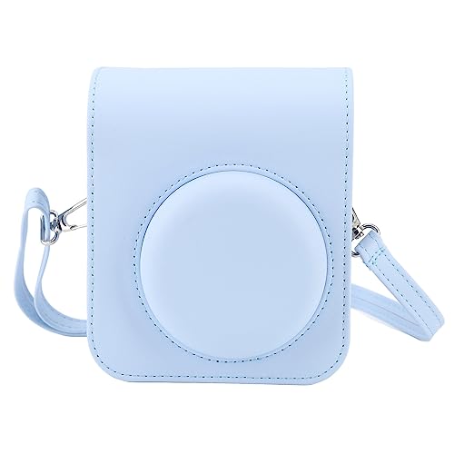 Funda protectora para cámara Mini 12 de cuero PU azul