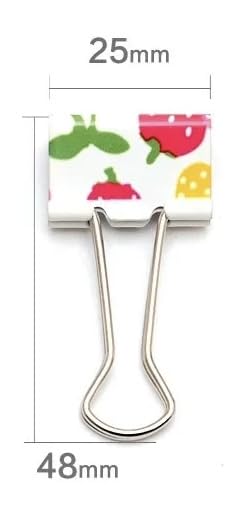 25mm Assorted Flower Design Metal Binder Foldback Clips Bulldog/Paper Clips/Binder Clips File Paper Money Receipts File Clamps - Image 2