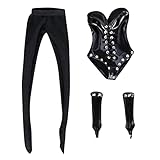 MagiDeal 1/6 Scale Corset Bustier Teddy Tights for 12 inch Female Hot Toys Phicen Kumik Body