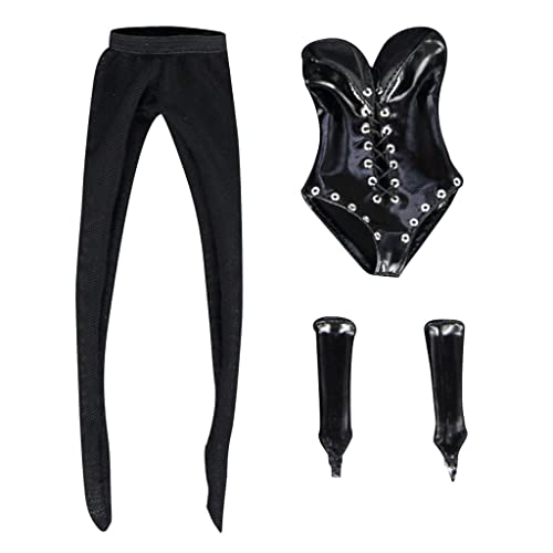 1/6 Scale Corset Bustier Teddy Tights for 12 inch Female Hot Toys Phicen Kumik Body