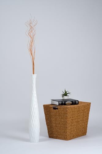 Image of Leewadee Large Floor Vase 26 inches Mango Wood for Pampas Grass, Dried Flowers