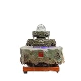 卓上の噴水 セラミック流水装飾瞑想屋内噴水リラクゼーション循環水 デスクトップ噴水(Green)