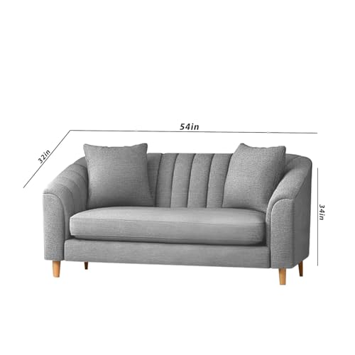 Image of Casaliving Doraldo 2 Seater Sofa Set for Living Room (Grey Colour Fabric) Premium Fabric Sofa for Living Room