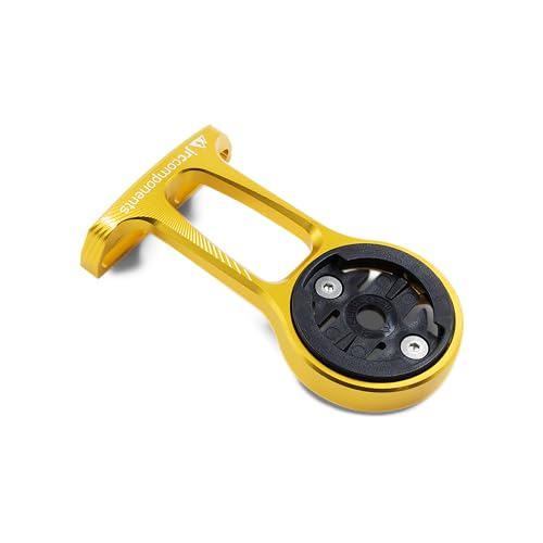 Image of JRC Components Stem Out Front Mount | Compatible with Garmin Edge Series Devices | Lightweight CNC 6061 Aluminium Body - Gold