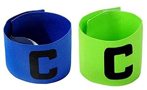 KGN Bright Colour Soccer Football Captain Armband Tape for Adult and Youth Fitness Band Pack of 2