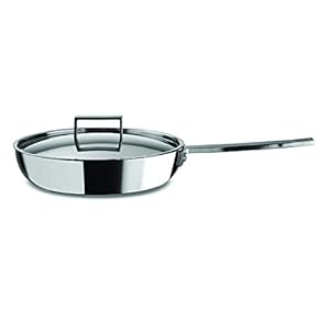 Mepra Attiva 26 cm Frying Pan, 1 Handle, Tri-ply, Stainless Steel Finish, Aluminum Core, Dishwasher-safe
