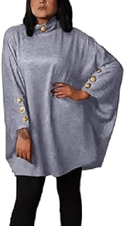 Batwing sweatshirt, Gray, Cotton - for women