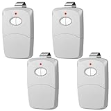 Kingdder 4 Pcs Two Button Gate Remote Control Compatible with Linear Multicode 10 Dip Switch Garage Door Remote Opener 3089 3060 3070 3083 300mhz, Control 2 Different Doors Simultaneously (Grey)