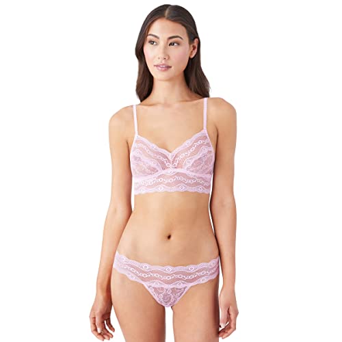 Image of b.tempt'd by Wacoal womens Lace Kiss Bralette Bra, Pink Lady, Medium US