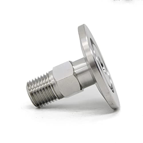 Image of SS304 KF25 NPT Male Adaptor thread 1 /4 inch NW25 KF Male coupling ISO-KF25 X NPT 1 /4 inch