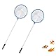 PARENCE.- Set mit 2 feinmaschigen Aquarienkeschern – ideal zum Fischen und Reinigen - Gesamtlänge 36cm - Durchmesser 11,5cm - 2 Stück