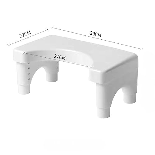 Taboret toaletowy o regulowanej wysokości 15-21 cm dla łagodzenia zaparć i wsparcia hemoroidów wyrównuje okrężnicę dla szybszej ulgi w łazience, wygodny i łatwy w użyciu pomoc