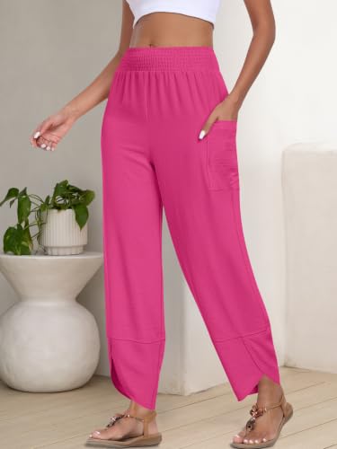 Image of ANRABESS Womens Wide Leg Palazzo Capri Barrel Pants