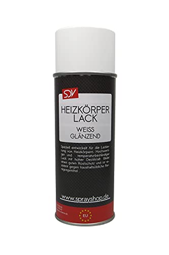 SDV Chemie Heizkörperlack Spray weiss glänzend 1x 400ml Heizkörper Lack RAL 9010 Radiator