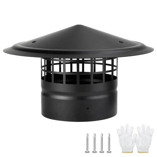 6 Inch Chimney Cap Cone Top Chimney Cap with Screen 6 Inch Stove Pipe Cap