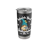 Funny Camera Gnome Mom For Grandma Worlds Best Photographer Stainless Steel Insulated Tumbler