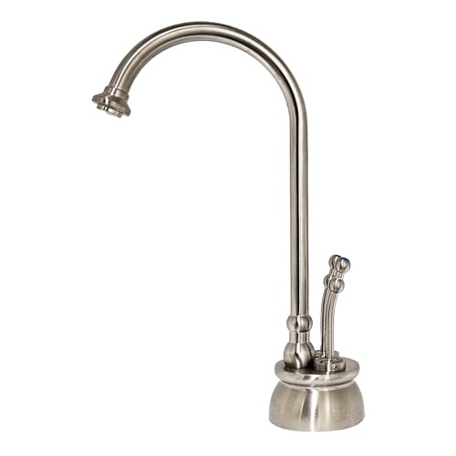 Image of Westbrass DT1F262-07 Docalorah 10 inch 2-Handle Hot and Cold Water Dispenser Faucet with Digital Tank and Filter, Satin Nickel