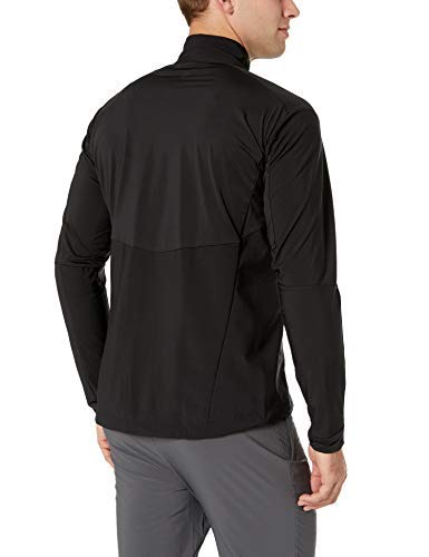 Salomon Jaqueta masculina de softshell ágil, preta, grande