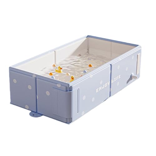 Bañera inflable para bebés con orificio de drenaje, bañera para niños pequeños, bañera de ducha plegable portátil para viajes