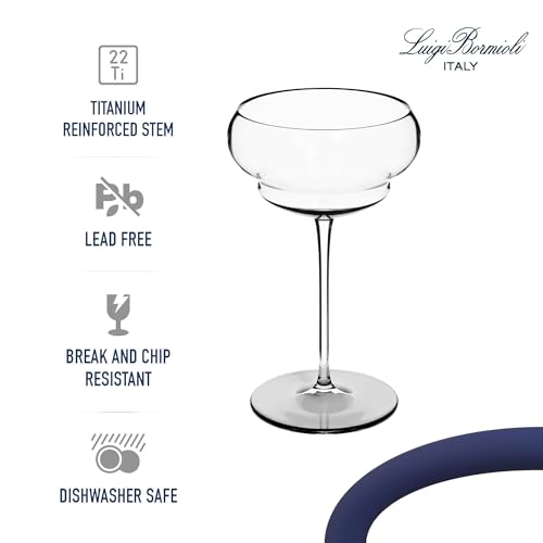 Vasos de Martini de 170 ml Luigi Bormioli juego de 4 vasos de cristal de estilo vintage 8