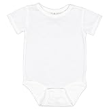 Sublivie™ Infant 100% Polyester Crew Neck Sublimation Bodysuit White