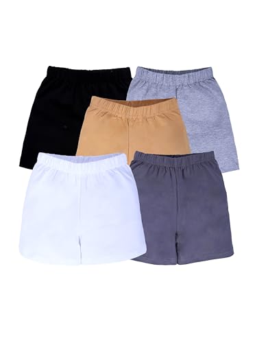 Image of KiddoPanti Girls Cycling Shorts Pack of 3 | Soft & Stretchy Cotton Spandex | Comfortable Fit with Elastic Waistband | Solid Colors Half Tights for Girls Inners