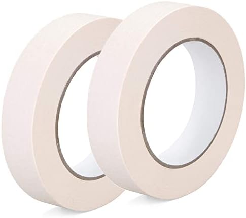 Zo.Yehaa Masking Tape 1 inch X 55 Yards X 2 Rolls, White Painters Tape General Purpose Tape for Arts DIY Crafts Painting Labeling Decoration School Projects Home Office,