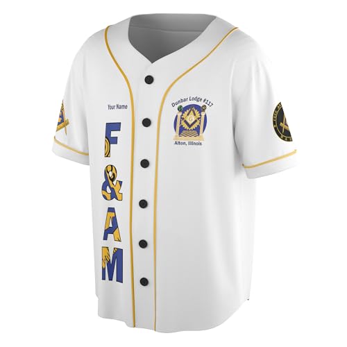Personalized Lodge Name Freemasonry F&AM PHA They Not Like US Freemasonry 3D Baseball Jersey S-5XL miniatura 2