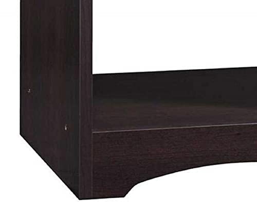 Image of STRATA FURNITURE Sheesham Wood Bedside Table with Drawer and Shelf Storage Wooden Night Stand for Bedroom Living Room Home (Dark Brown Finish)
