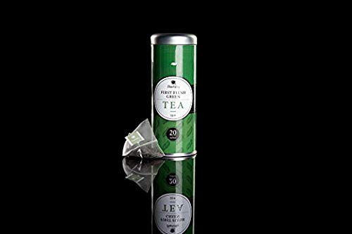 Shan ValleyFirst Flush Green Tea - 20 Tea Bags Tin Can (Contain 20 Reusable Tea Bags) = 40 serving - Healthy Organic Myanmar Green Tea