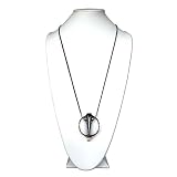 NECKGLASSES Maria Foldable Round Tortoise Shell Black Cord, Pendant, Reading Glasses, Convenient, Superior Chain, Discreet, Easy Care - 3.00 - Tortoise Shell